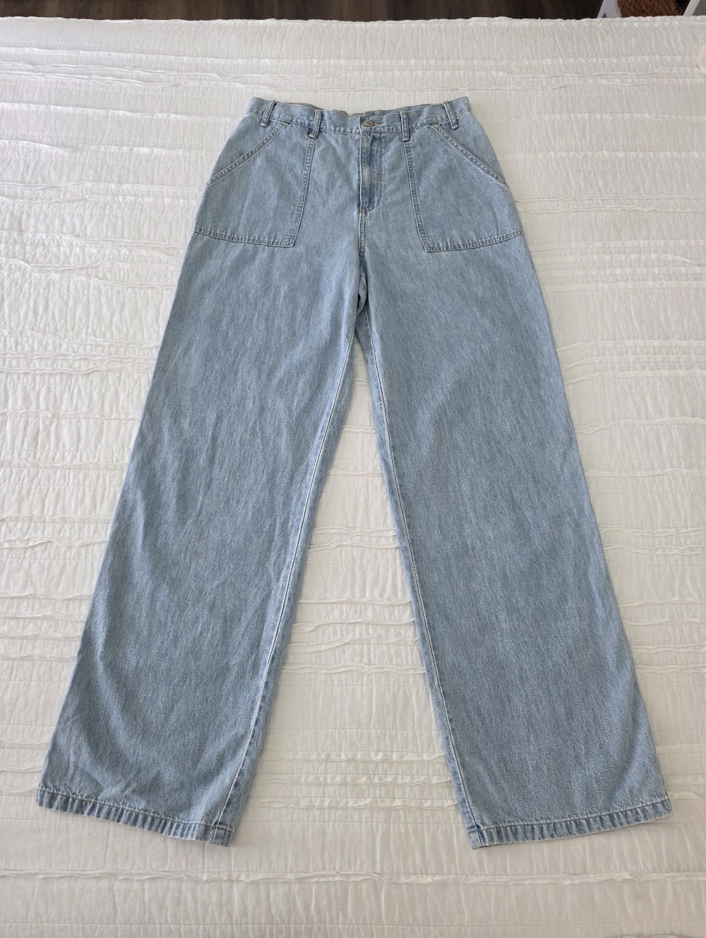 Vintage 80's Limited Wide Leg HW Light Blue Soft Denim Jeans Womans 8